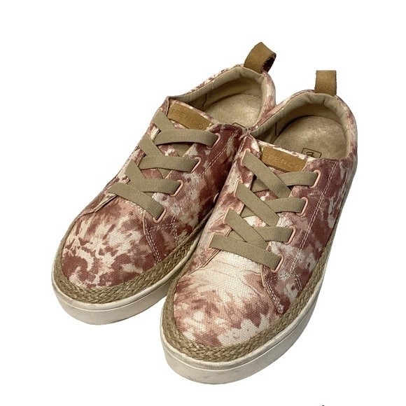 Spenco Malibu 21 Sneaker Canvas Orthotic shoe pink Tie-Dye Slip On size 8.5 - Picture 5 of 15